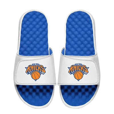 Youth ISlide White New York Knicks Primary Logo Slide Sandals