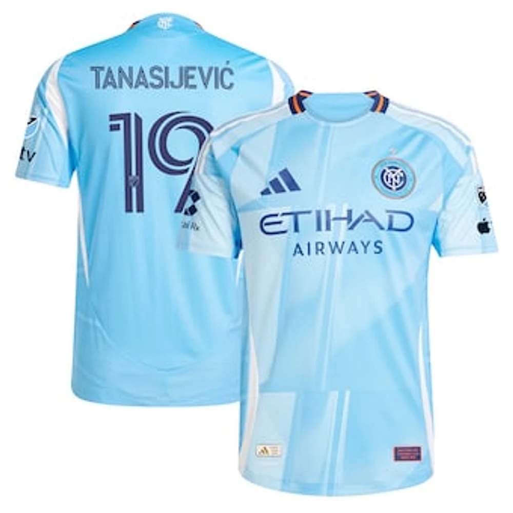 Men's adidas Strahinja Tanasijević Light Blue New York City FC 2025 The Excelsior Kit Authentic Player Jersey