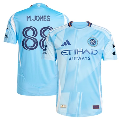 Men's adidas Malachi Jones Light Blue New York City FC 2025 The Excelsior Kit Authentic Player Jersey