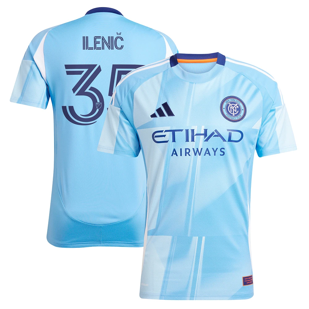 Men's adidas Mitja Ilenič Light Blue New York City FC 2025 The Excelsior Kit Replica Player Jersey
