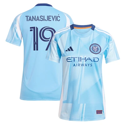 Women's adidas Strahinja Tanasijević Light Blue New York City FC 2025 The Excelsior Kit Replica Player Jersey