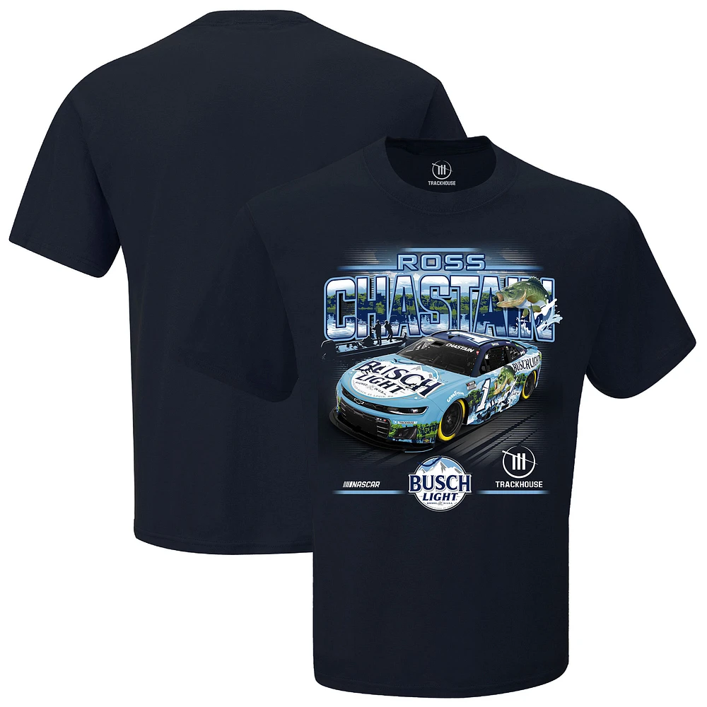 Men's Trackhouse Racing Team Collection Navy Ross Chastain Busch Light T-Shirt