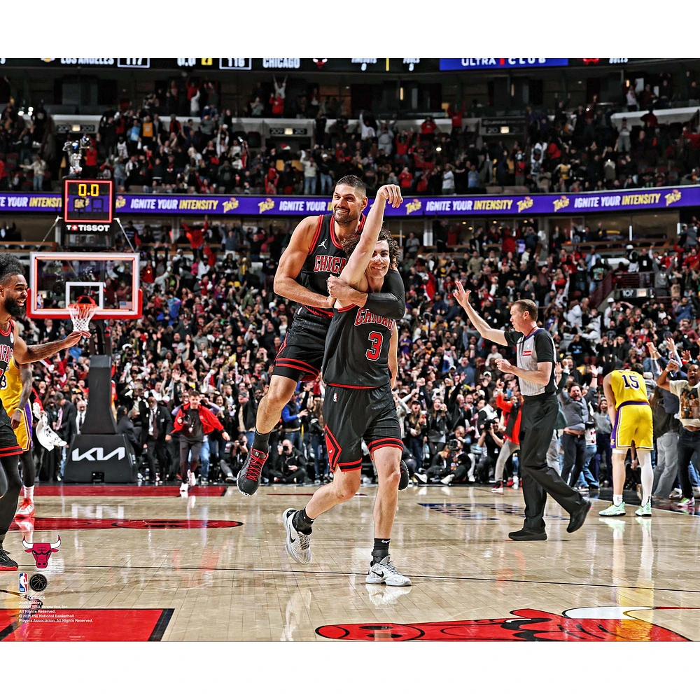 Josh Giddey Chicago Bulls Unsigned Game Winner Celebration vs. Los Angeles Lakers Photograph