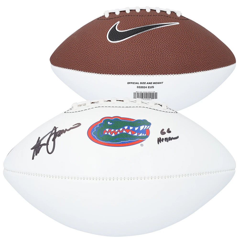 Steve Spurrier Florida Gators Autographed Nike White Panel Football with "66 Heisman" Inscription