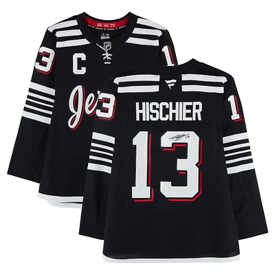 Nico Hischier New Jersey Devils Autographed Black Alternate Fanatics Premium Jersey