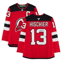 Nico Hischier New Jersey Devils Autographed Red Fanatics Premium Jersey