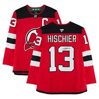 Nico Hischier New Jersey Devils Autographed Red Fanatics Premium Jersey