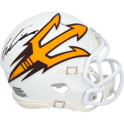 Sam Leavitt Arizona State Sun Devils Autographed Riddell White Speed Mini Helmet