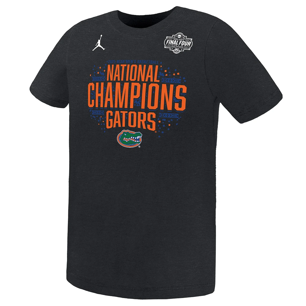 Preschool Jordan Brand Black Florida Gators 2025 NCAA Men's Basketball National Champions Locker Room T-Shirt