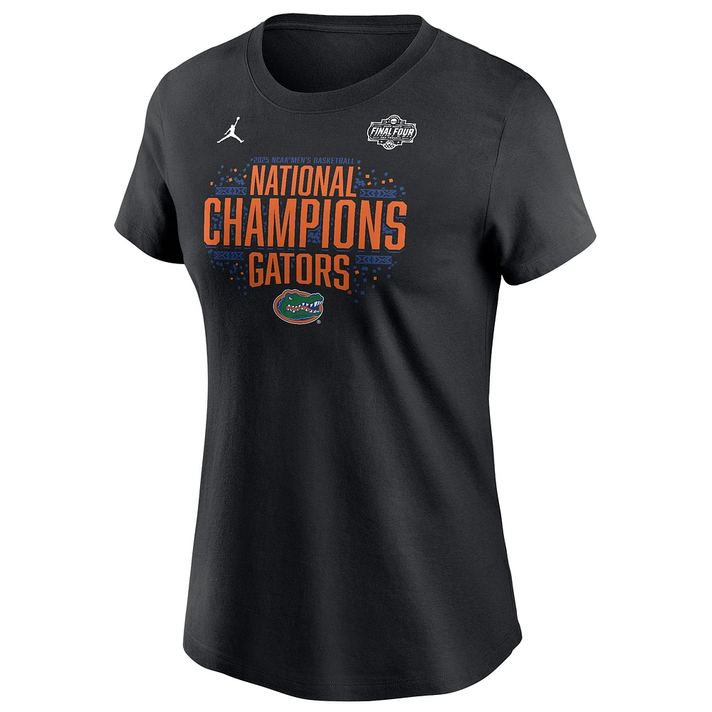 Women's Jordan Brand Black Florida Gators 2025 NCAA Men's Basketball National Champions Locker Room T-Shirt