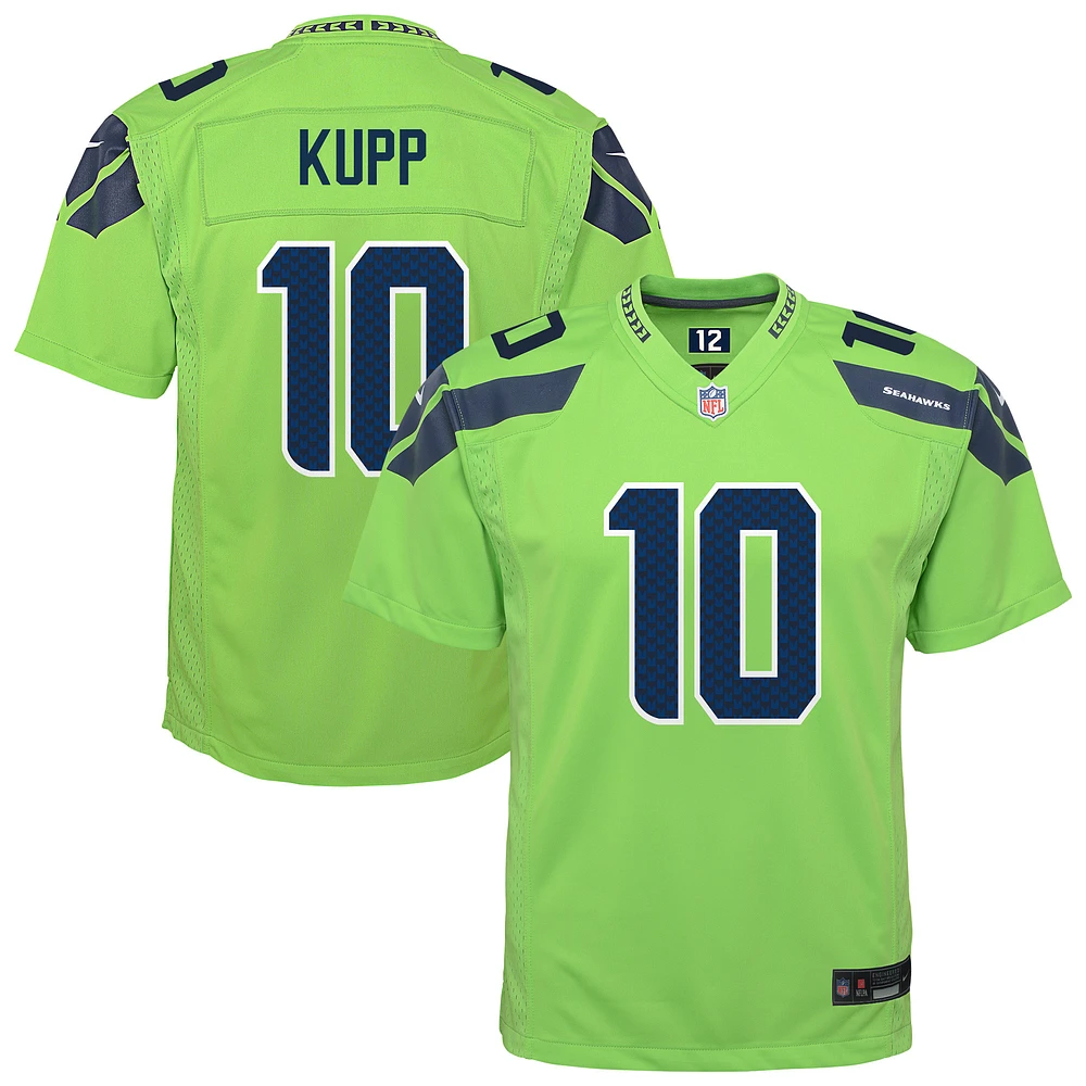 Youth Nike Cooper Kupp Neon Green Seattle Seahawks Game Jersey