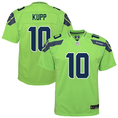 Youth Nike Cooper Kupp Neon Green Seattle Seahawks Game Jersey