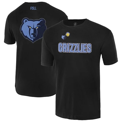 Unisex FISLL Black Memphis Grizzlies Oversize Logo T-Shirt