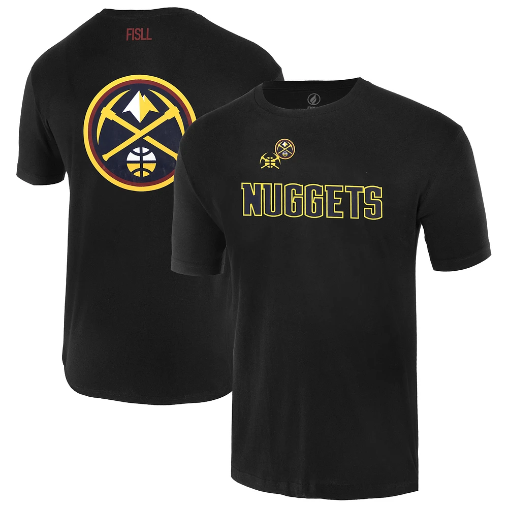 Unisex FISLL Black Denver Nuggets Oversize Logo T-Shirt