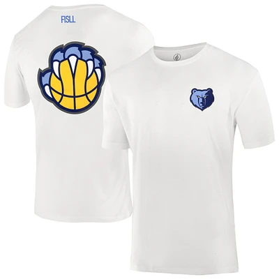 Unisex FISLL White Memphis Grizzlies Burst Logo T-Shirt