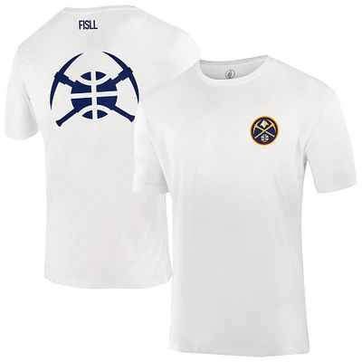 Unisex FISLL White Denver Nuggets Burst Logo T-Shirt
