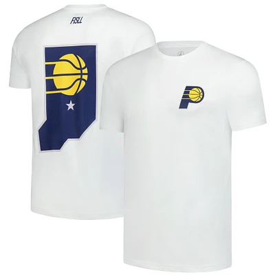 Unisex FISLL White Indiana Pacers Burst Logo T-Shirt