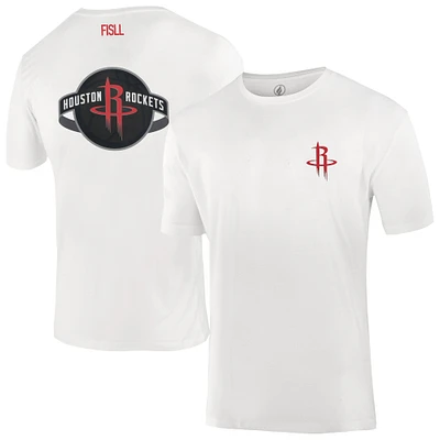 Unisex FISLL White Houston Rockets Burst Logo T-Shirt