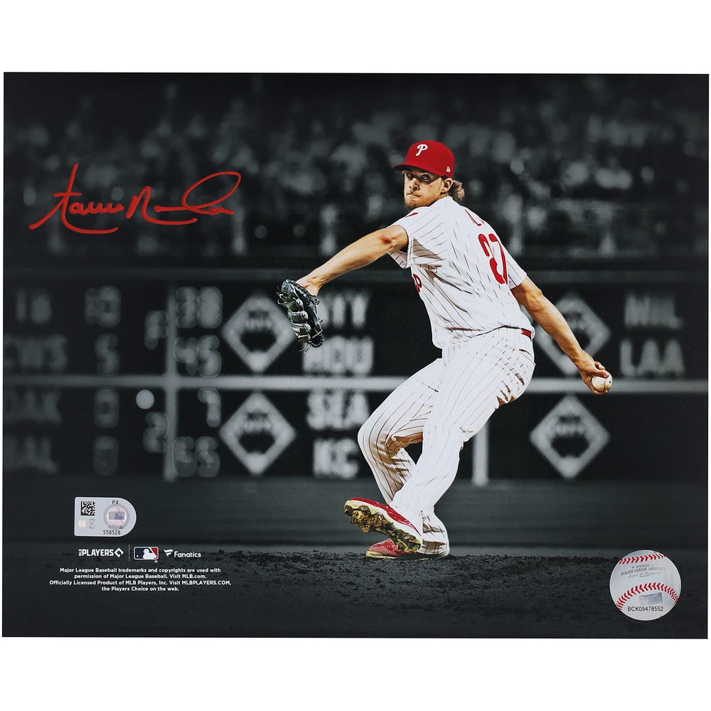 Aaron Nola Philadelphia Phillies Autographed 8" x 10" Pitching Spotlight Photograph