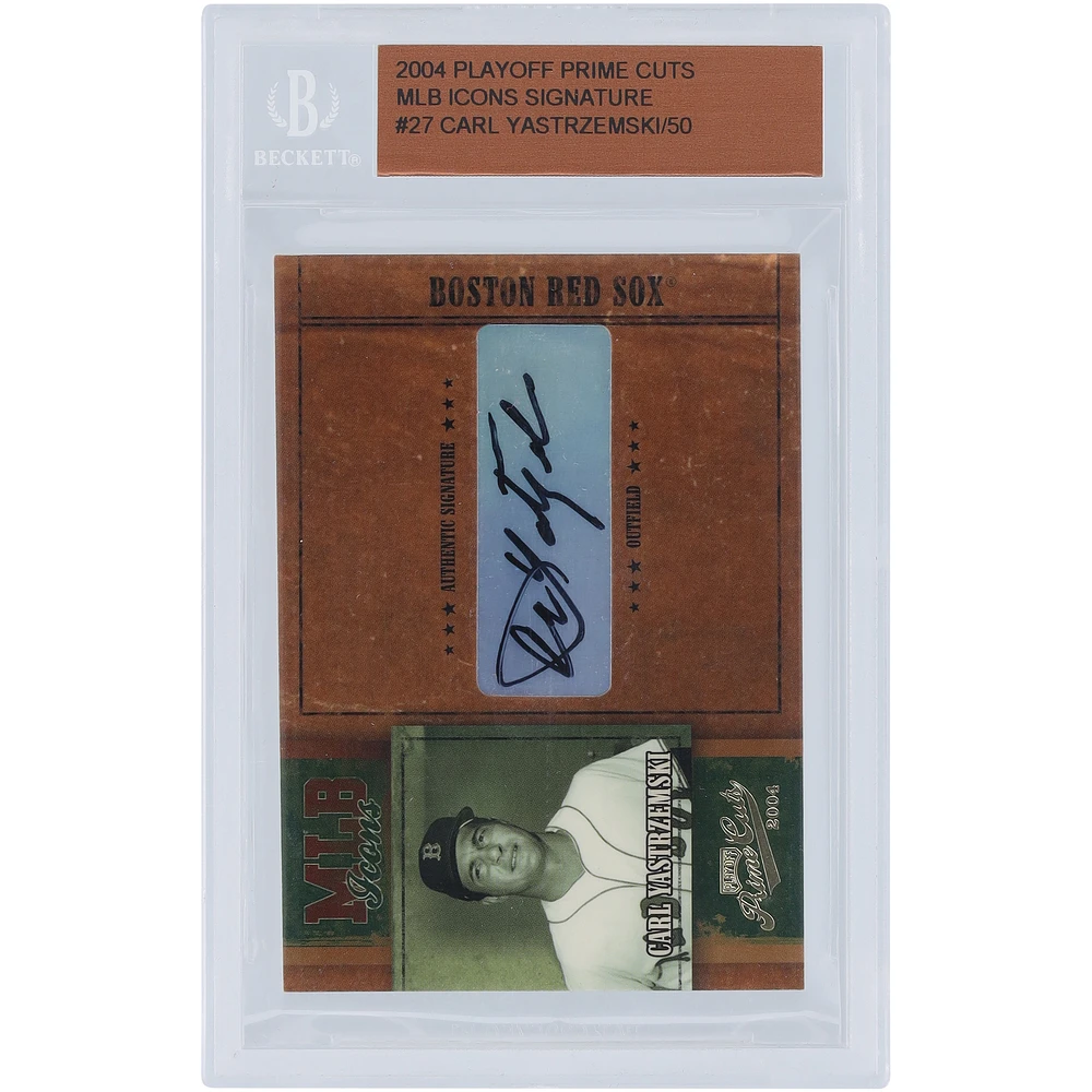 Carl Yastrzemski Boston Red Sox Autographed 2004 Playoff Prime Cuts #MLB-27 #38/50 Card