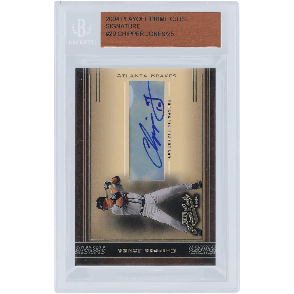 Chipper Jones Atlanta Braves Autographed 2004 Playoff Prime Cuts #29 #16/25 Card