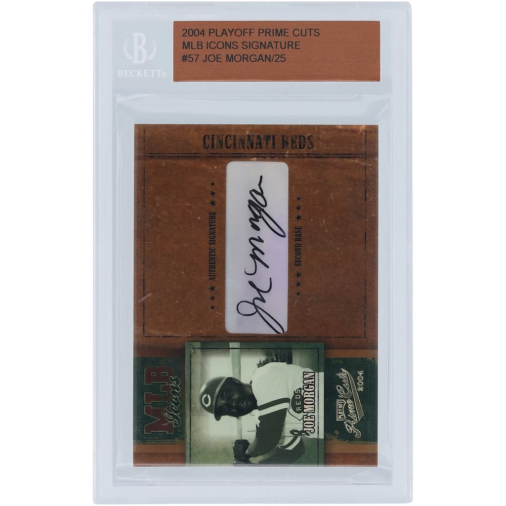 Joe Morgan Cincinnati Reds Autographed 2004 Playoff Prime Cuts #MLB-57 #13/25 Card