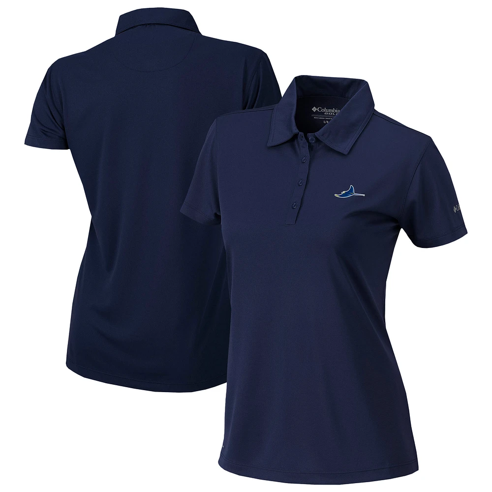 Women's Columbia Navy Tampa Bay Rays Omni-Wick Birdie Polo