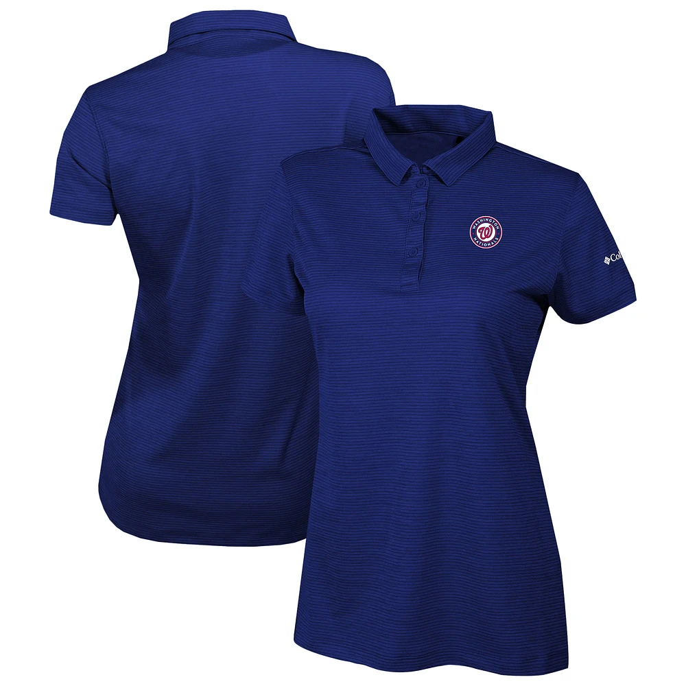 Women's Columbia Navy Washington Nationals Omni-Wick Set II Polo