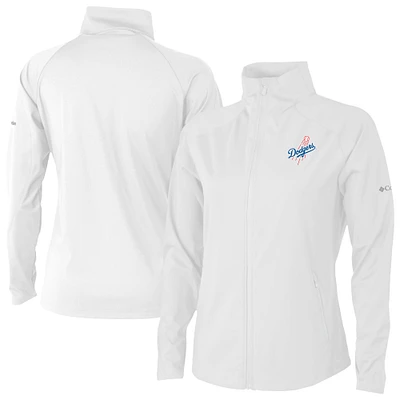Women's Columbia White Los Angeles Dodgers Fairway Friends Full-Zip Jacket