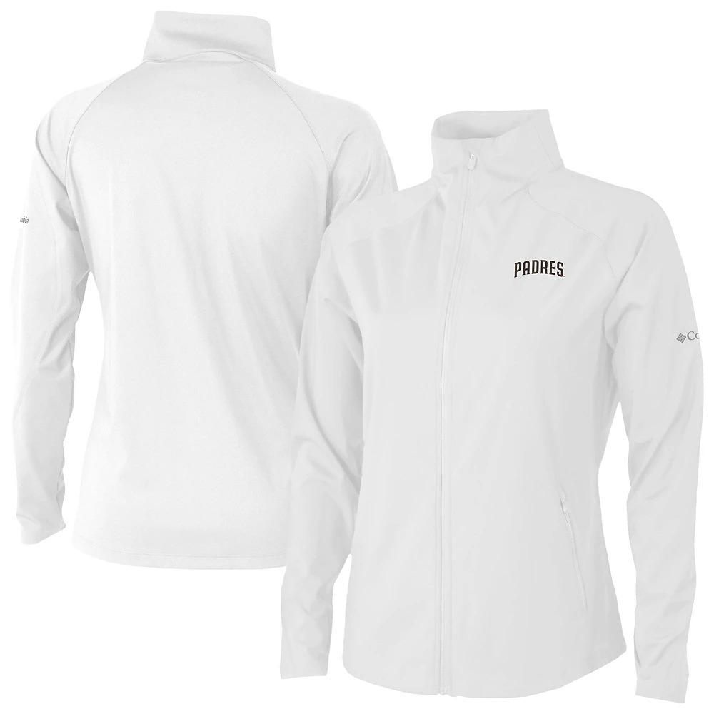 Women's Columbia White San Diego Padres Fairway Friends Full-Zip Jacket