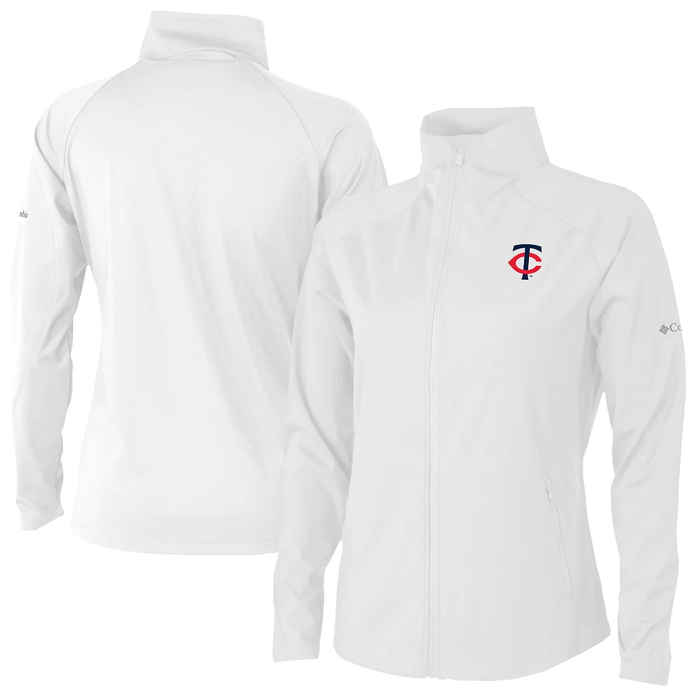 Women's Columbia White Minnesota Twins Fairway Friends Full-Zip Jacket
