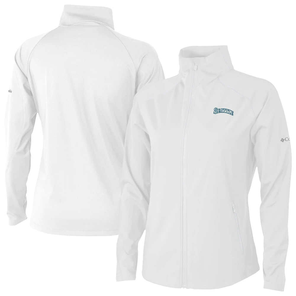 Women's Columbia White Seattle Mariners Fairway Friends Full-Zip Jacket