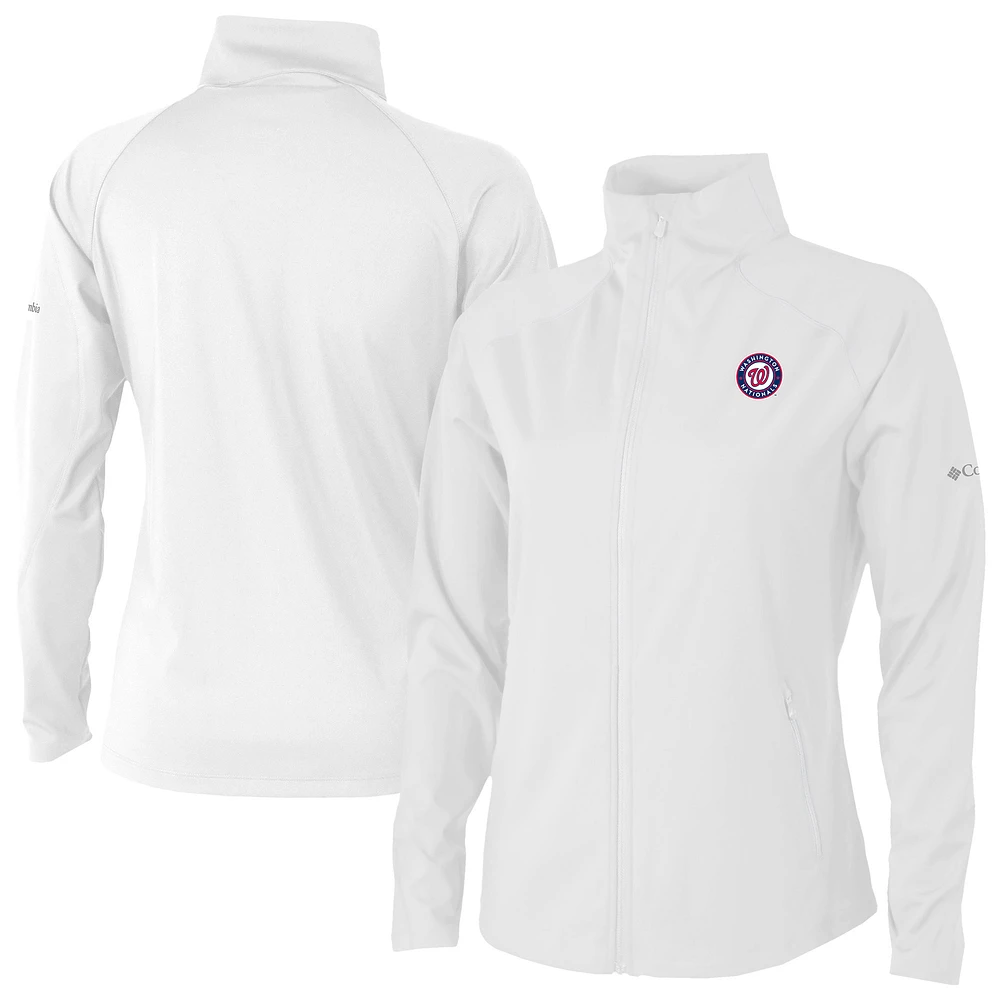 Women's Columbia White Washington Nationals Fairway Friends Full-Zip Jacket