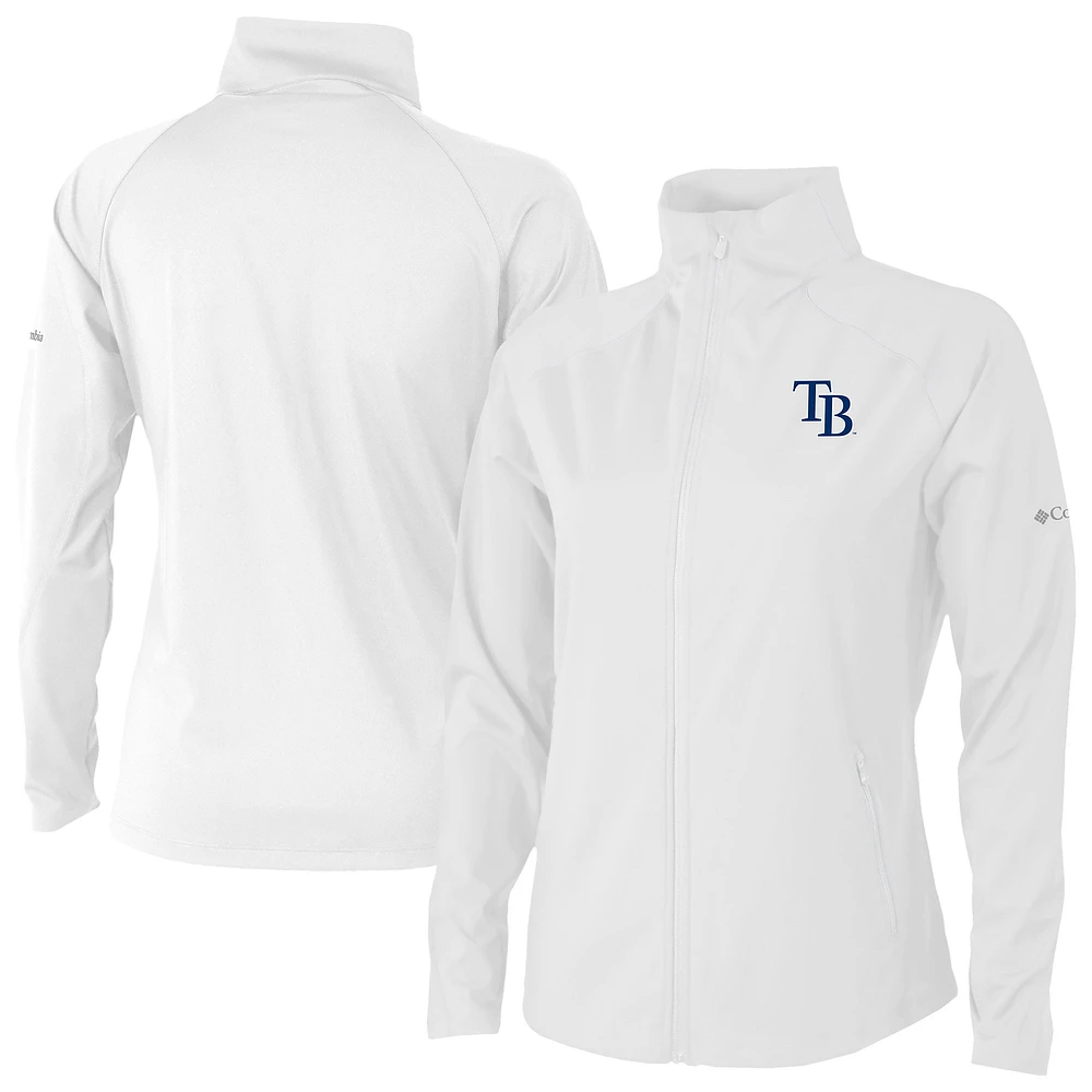 Women's Columbia White Tampa Bay Rays Fairway Friends Full-Zip Jacket