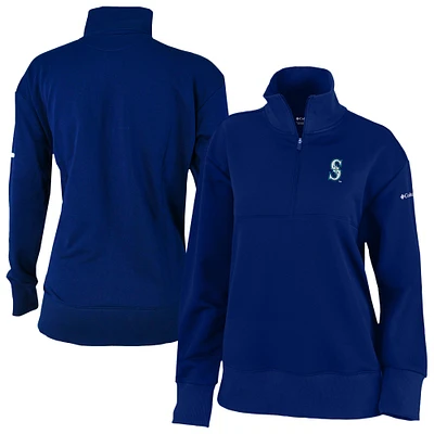 Women's Columbia Navy Seattle Mariners Birchwood Hills Quarter-Zip Pullover