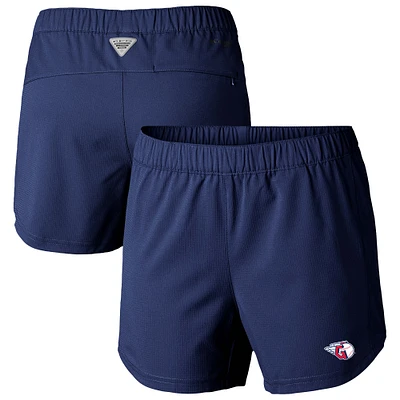 Women's Columbia Navy Cleveland Guardians Tamiami Pull-On Shorts