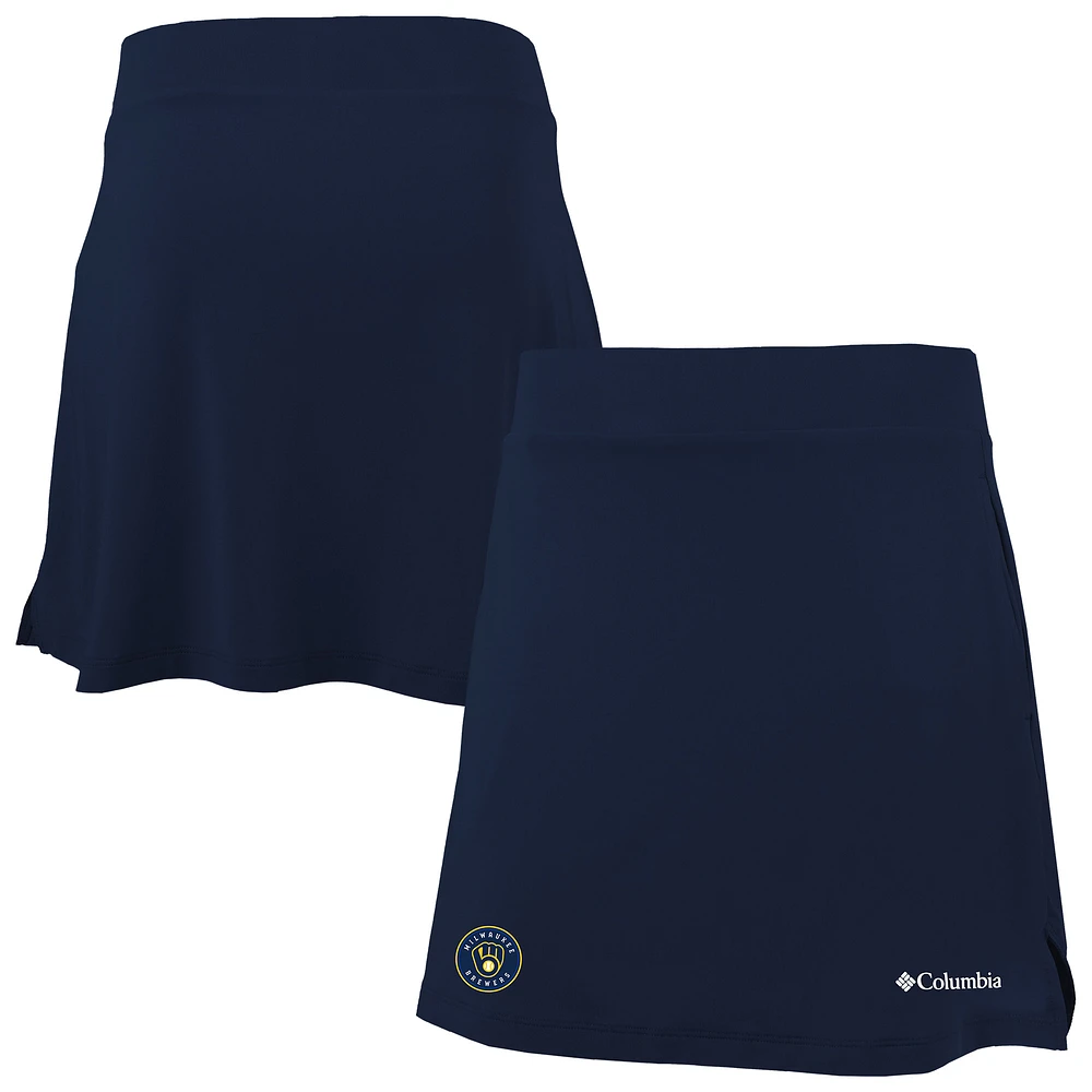 Women's Columbia Navy Milwaukee Brewers Best One Yet Skort