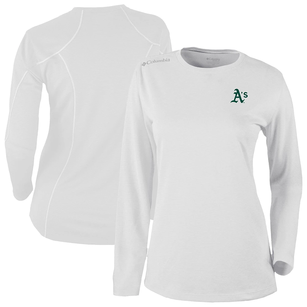 Women's Columbia White Athletics Shotgun Long Sleeve T-Shirt