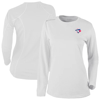 Women's Columbia White Toronto Blue Jays Shotgun Long Sleeve T-Shirt