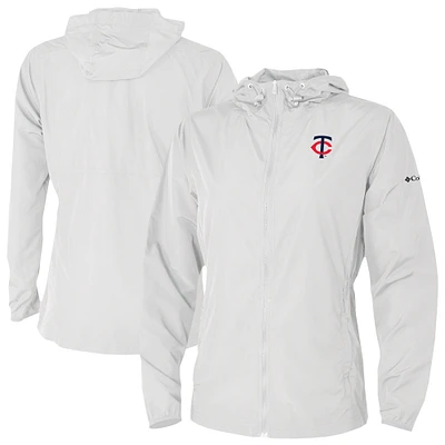 Women's Columbia White Minnesota Twins The Prodigy Full-Zip Windbreaker