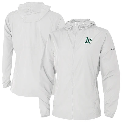 Women's Columbia White Athletics The Prodigy Full-Zip Windbreaker
