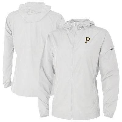 Women's Columbia White Pittsburgh Pirates The Prodigy Full-Zip Windbreaker
