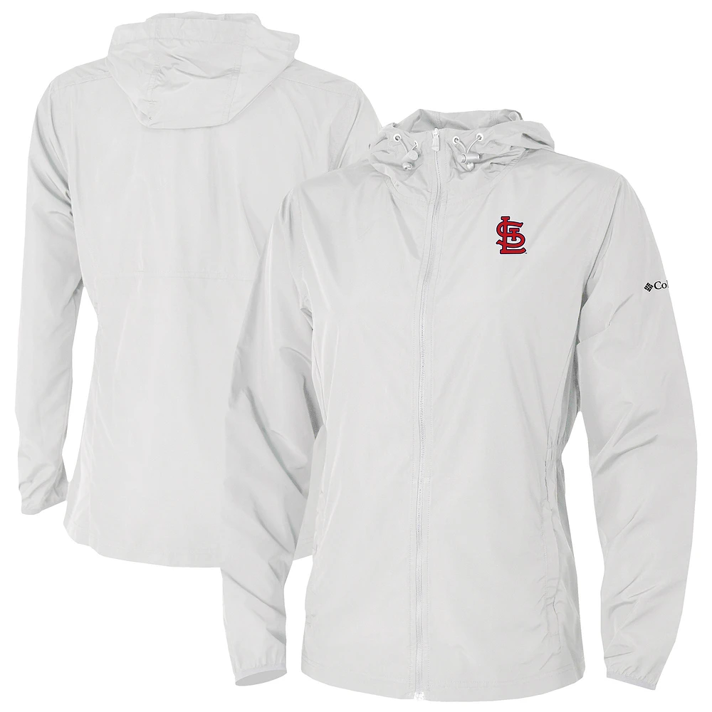 Women's Columbia White St. Louis Cardinals The Prodigy Full-Zip Windbreaker