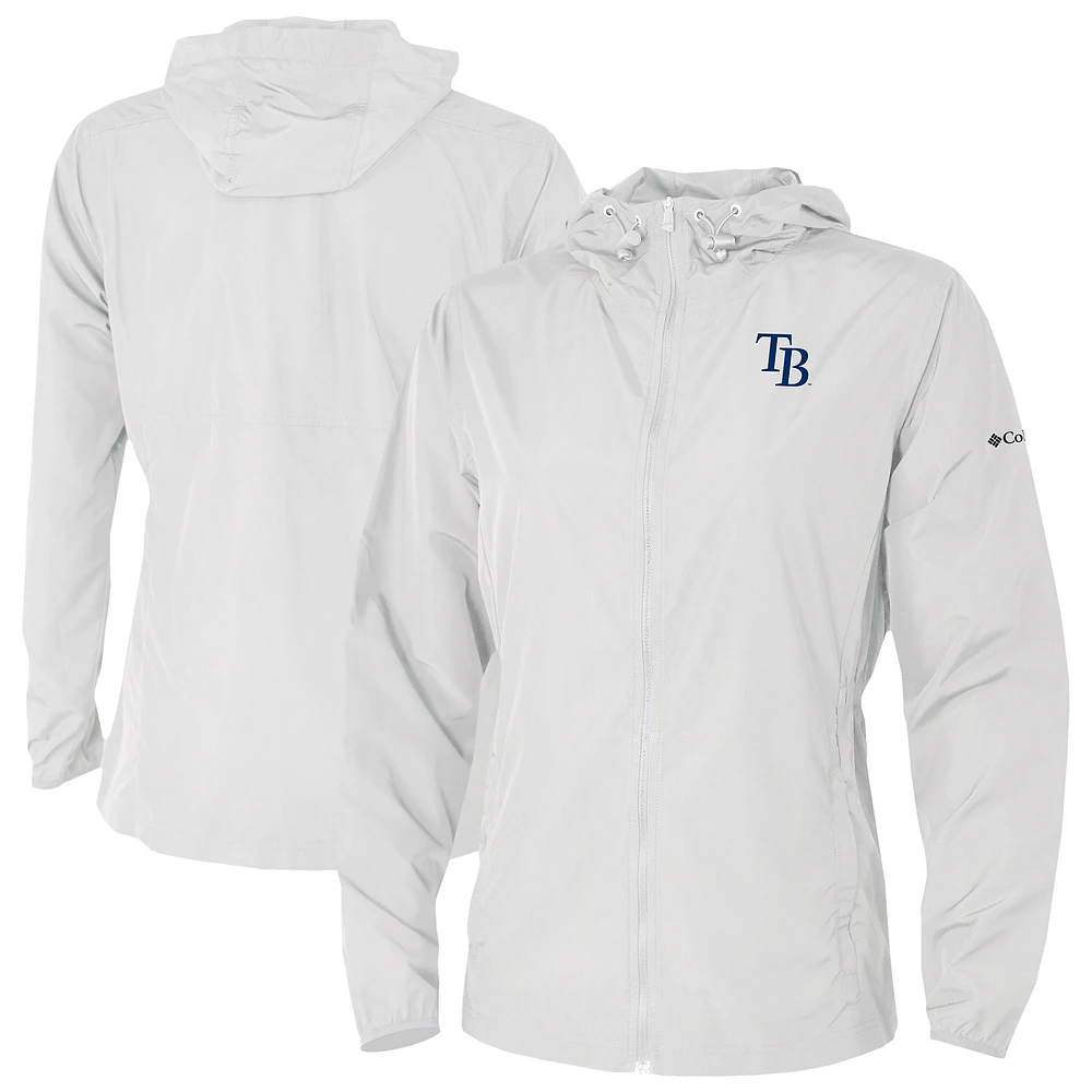 Women's Columbia White Tampa Bay Rays The Prodigy Full-Zip Windbreaker