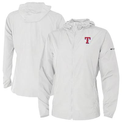 Women's Columbia White Texas Rangers The Prodigy Full-Zip Windbreaker