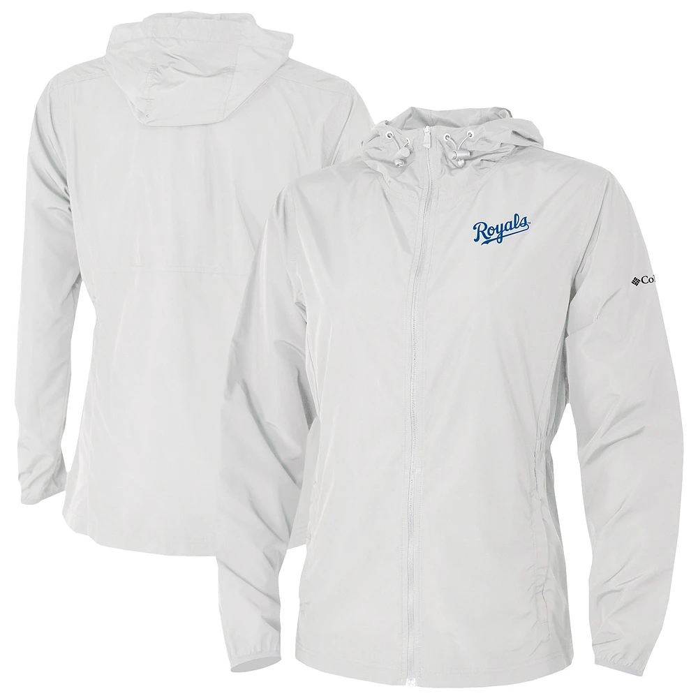 Women's Columbia White Kansas City Royals The Prodigy Full-Zip Windbreaker