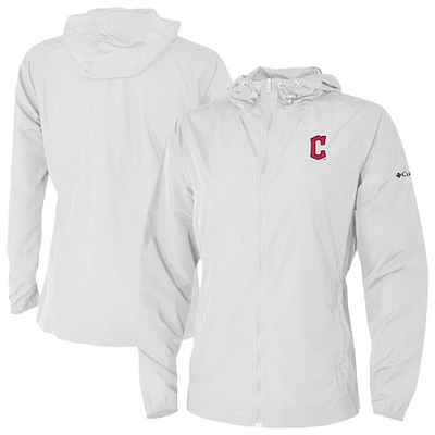 Women's Columbia White Cleveland Guardians The Prodigy Full-Zip Windbreaker