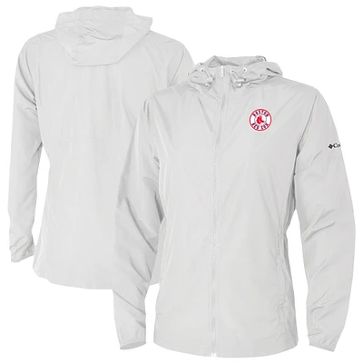 Women's Columbia White Boston Red Sox The Prodigy Full-Zip Windbreaker