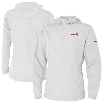 Women's Columbia White Atlanta Braves The Prodigy Full-Zip Windbreaker