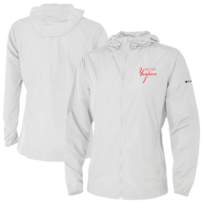 Women's Columbia White New York Yankees The Prodigy Full-Zip Windbreaker
